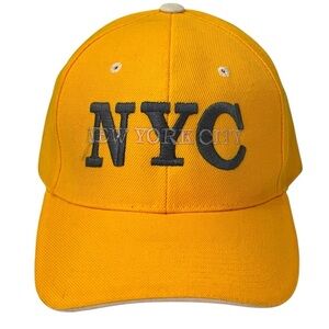Yellow Adjustable "NYC" Cotton Baseball Cap